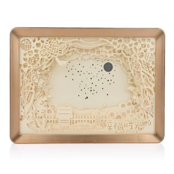 🎄 XMAS13- Papercut Light Box 3D Carving Luce 3D Shadow Box Led Light - Picture 1 of 3